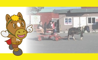 ポニー馬車運行・北海道産豚肉消費拡大試食配布