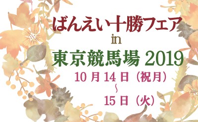 実施日変更）10/14・15　ばんえい十勝フェア in 東京競馬場2019
