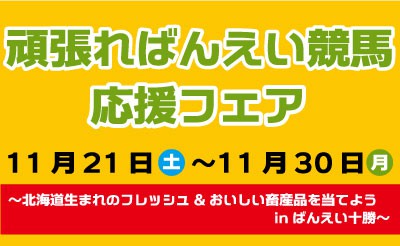 頑張ればんえい競馬応援フェア