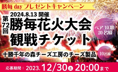 勝毎花火大会 観戦チケットプレゼント