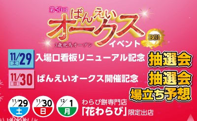 11/29(土)・30(日)ばんえいオークスイベント