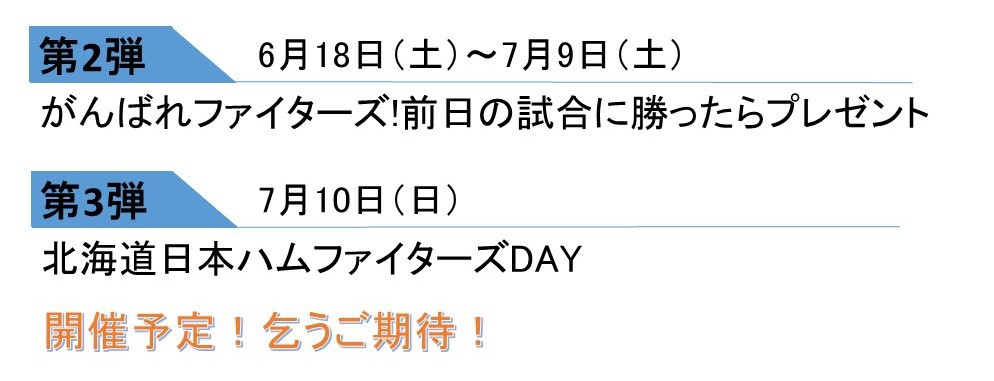 北海道日本ハムファイターズコラボ第2弾・第3弾イベント