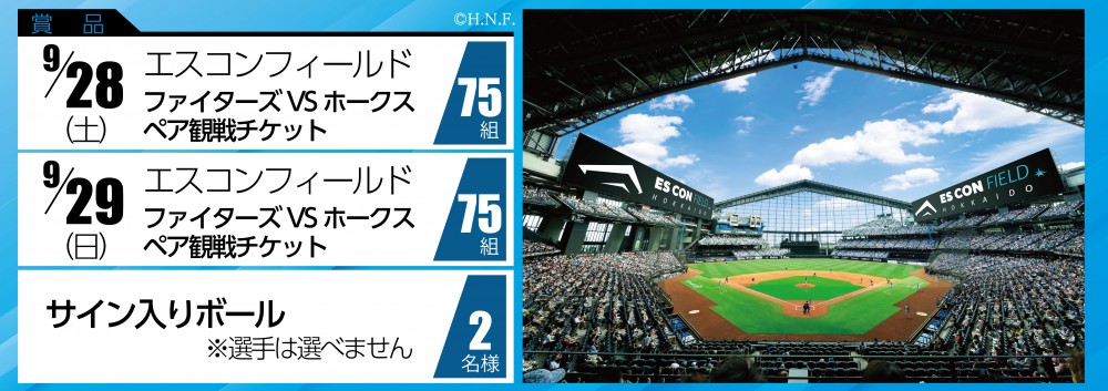 受け渡し予定エスコンチケット エスコンフィールドの観戦チケットが当たる！キャンペーン | 【公式